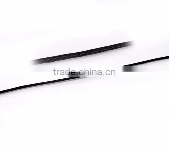 Wholesale Black Waxed Cotton Necklace Cord 2mm