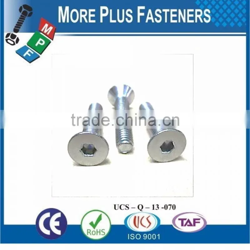 Made in Taiwan Hex Socket Countersunk Head Machine Screw Mushroom Head Ribbed Neck Machine Screw Square Head Machine Screw