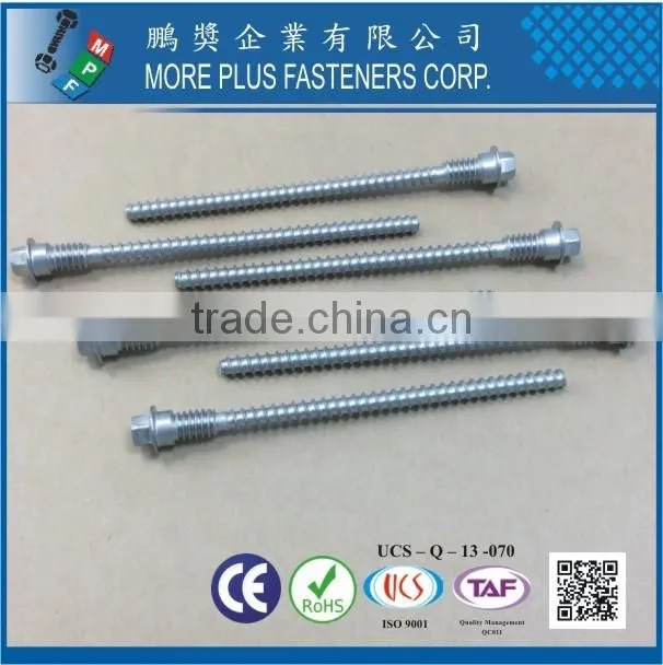 Taiwan 302SS Shoulder Bolt Hex Washer Head T-20 With Shoulder Unfderhead Double Thread Left Hand Thread Tapping Screw Passivated