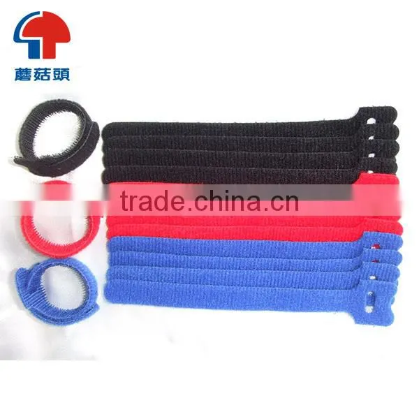 Easy release hook and loop cable ties