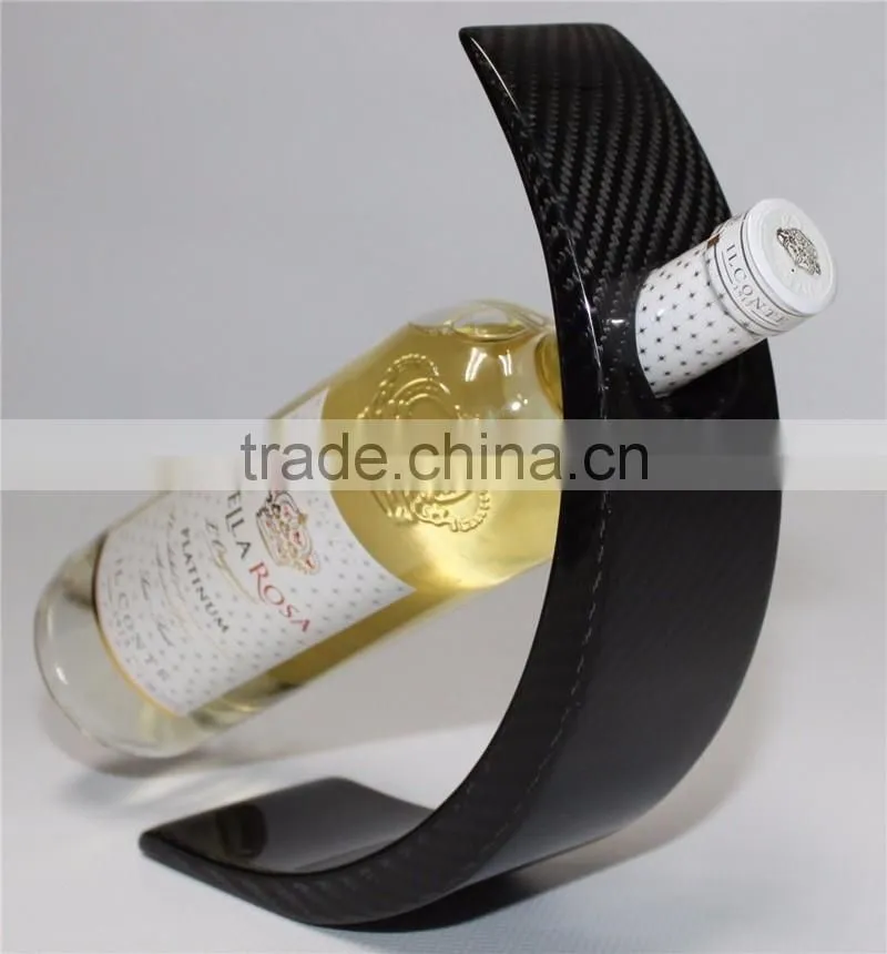 Universal Carbon Fiber Wine Rack 1 Bottle Holder Kitchen Bar Countertop