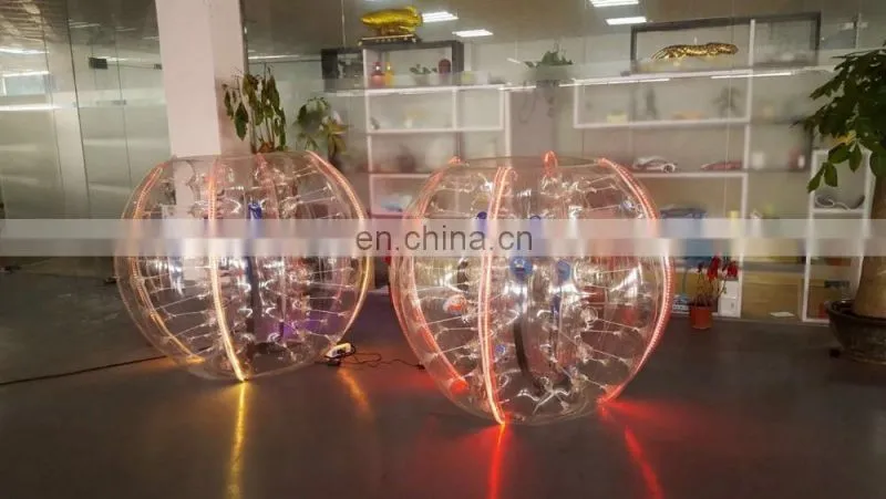 Funny game Dia 1.2m/1.5m/1.7m LED bubble ball, soccer track suit,party bubble ball