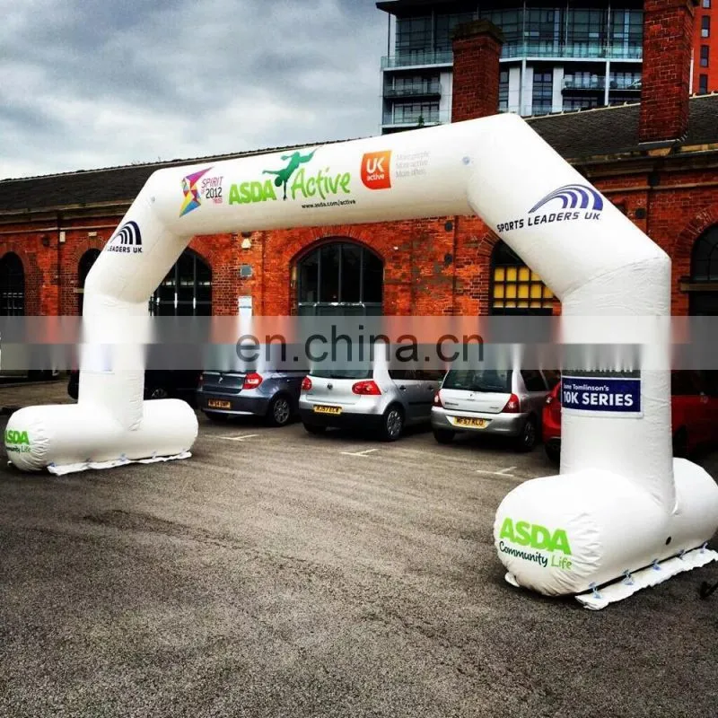 racing run square block inflatable archway for sport