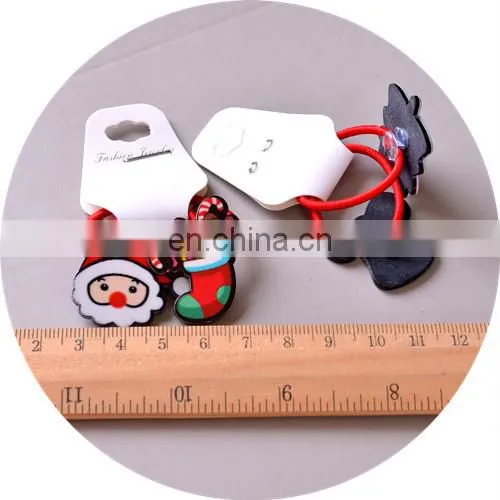 New fashion cute cartoon Snowman Deer Bell christmas hair rope