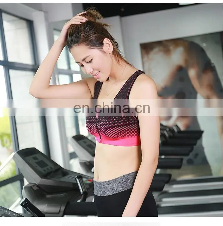 Women 3D High-impact Full-cup V-back Wirefree Shockproof Sports Bra#YG-02