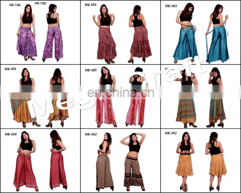 Indo Western Women's Harem Trousers Wide Legs- Indian Hippie Yoga Palazzo Pants- Designer Indo Western Women's Harem pants