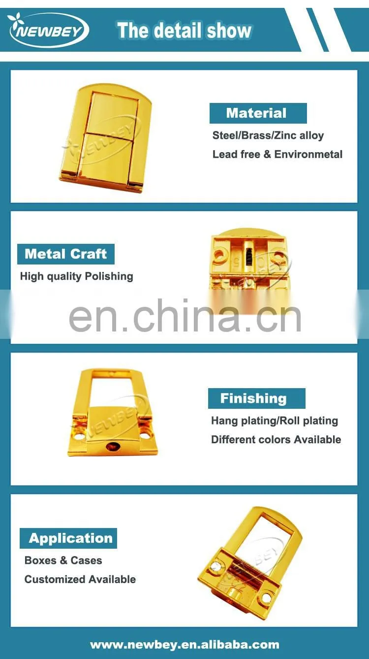China Products Small Golden Decorative Jewelry Case Lock