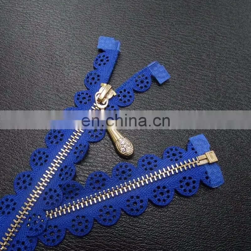 Wholesale cheap chocolate color brass zippers