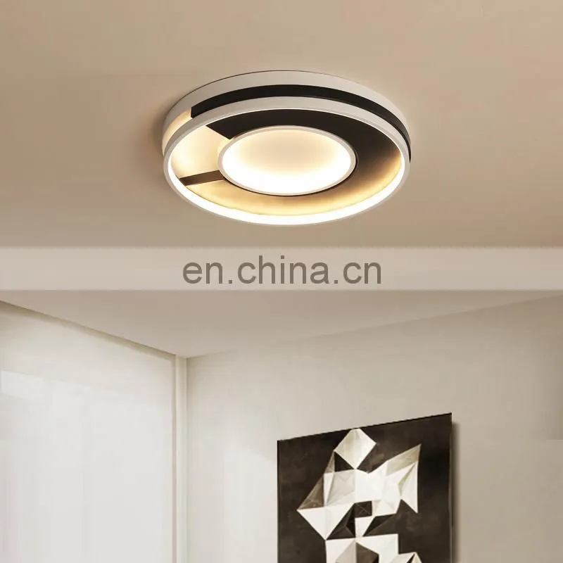 Black and white simple LED ceiling lighting
