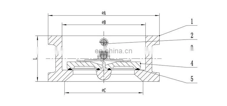 Bundor DN80 factory price PN16 wafer check valve manufacturer double door Wafer Check Valve