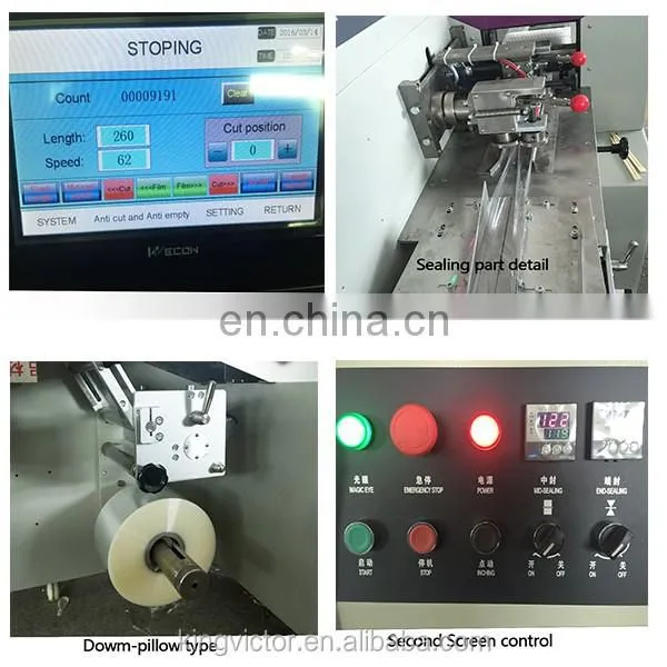 Pillow Baking Arabic Bread Packing Machine Price 0.04-0.08mm Max.320mm 250mm(w) Max.70mm Max.330mm(l) 40-2300bags/min