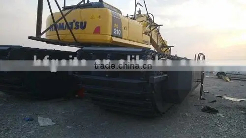 Brand new amphibious excavator with side pontoons GET210 applicable in max 5m water dredging excavator
