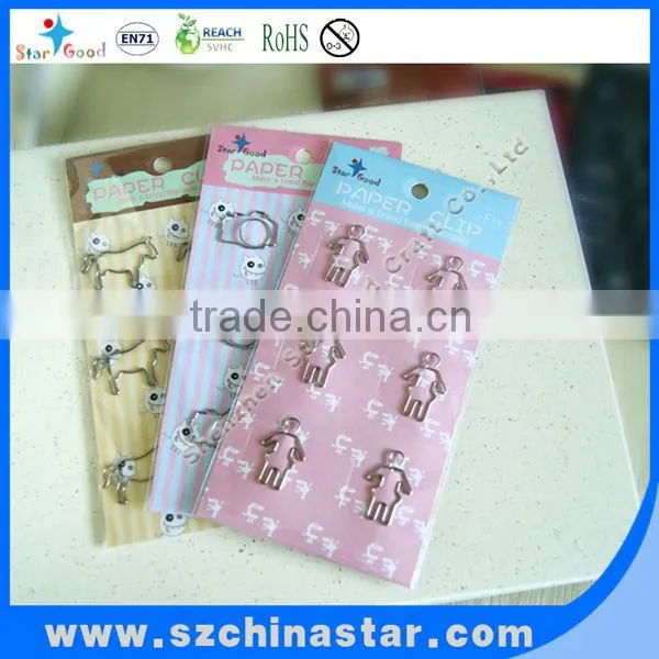 Custom package 3cm shape paper clip metal silver