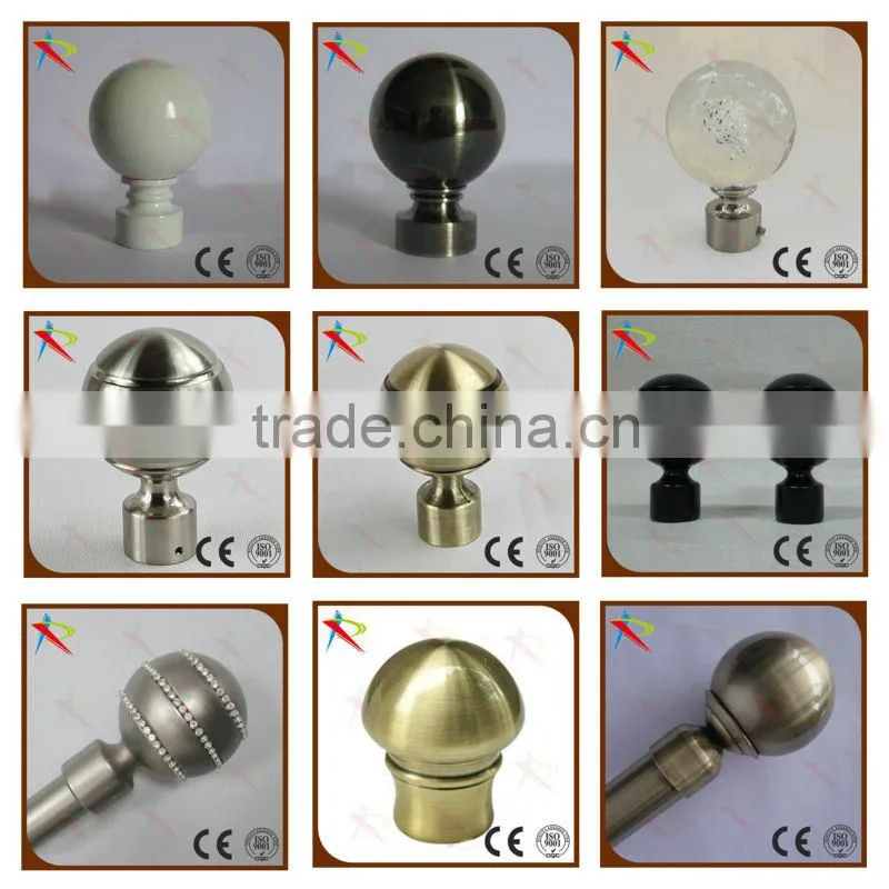 Modern ball shape curtain finials for 25mm/28mm/35mm rod