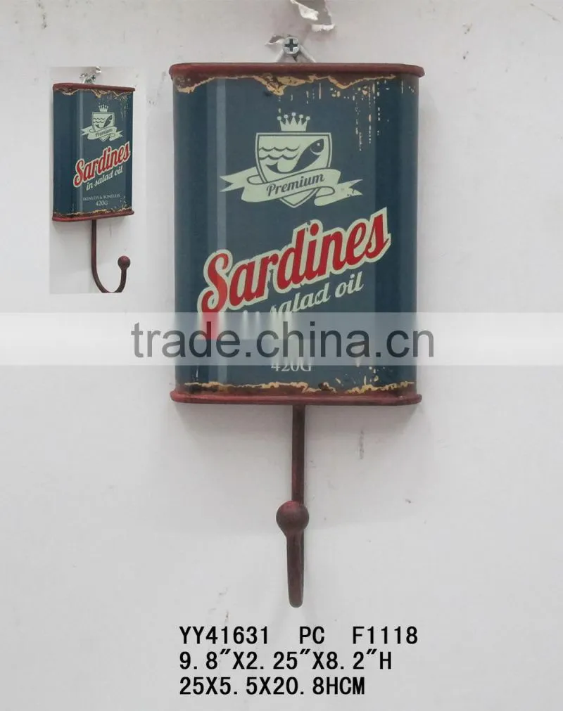 Wholesale cheap antique look metal single hook for wall
