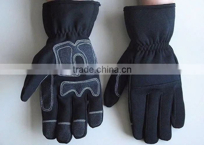 Synthetic Leather Palm anti shock Non slip Mechanic Work Gloves