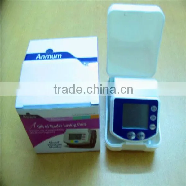 wrist digital blood pressure meter with heart rate
