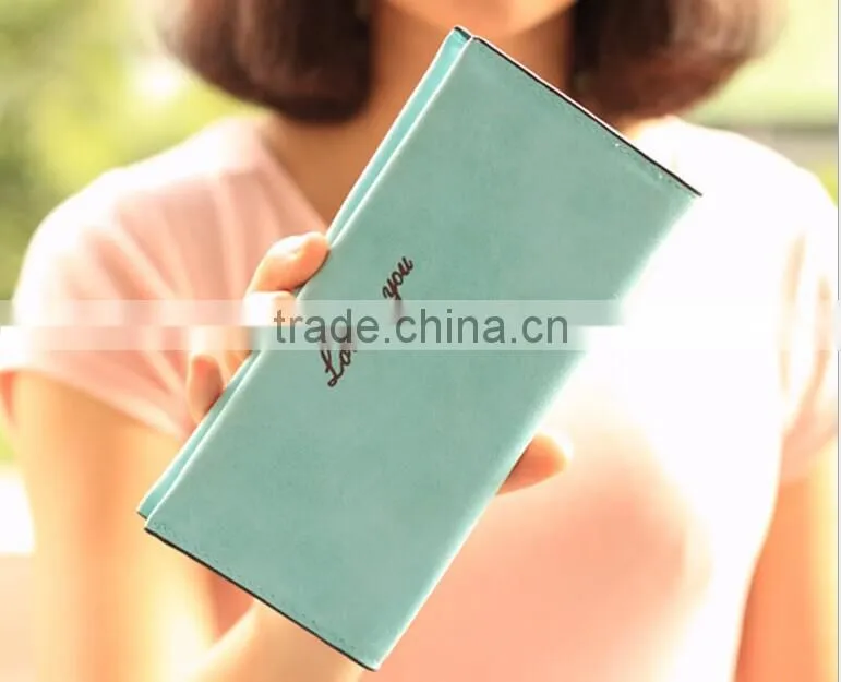 Beautiful soft nubuck leather women wallet