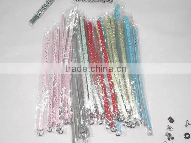 DIY English Letters Can be Slided on PU Leather 10mm Wristbands