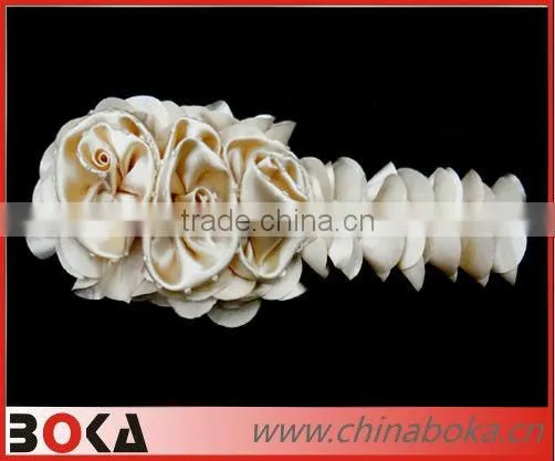 Flower shape chiffon beaded patches for dress