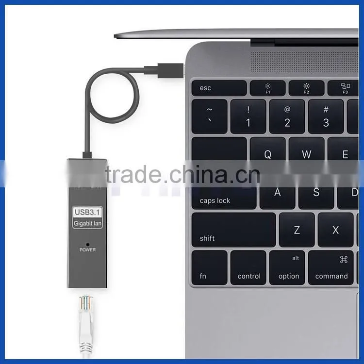 Female USB type c to RJ45 1G ethernet lan adapter network card