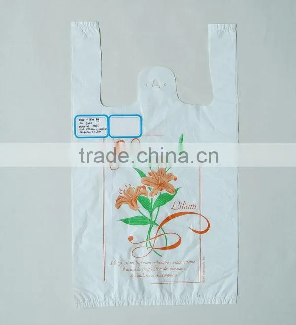 Yellow HDPE T-shirt Packing Bag With Printing