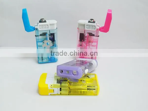Transparent company brand logo electronic windproof lighter refillable cigarette lighter with led