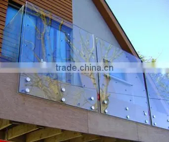 Clear tempered glass for balcony