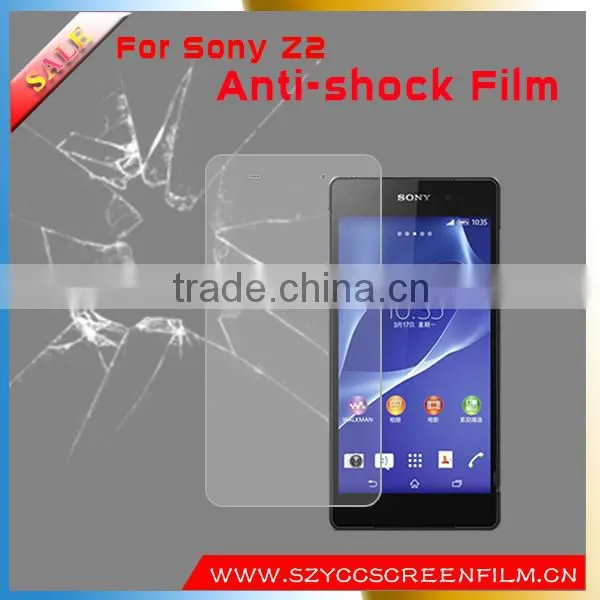 Anti shock screen protector for Sony xperia z2 lcd screen protector guard film protector