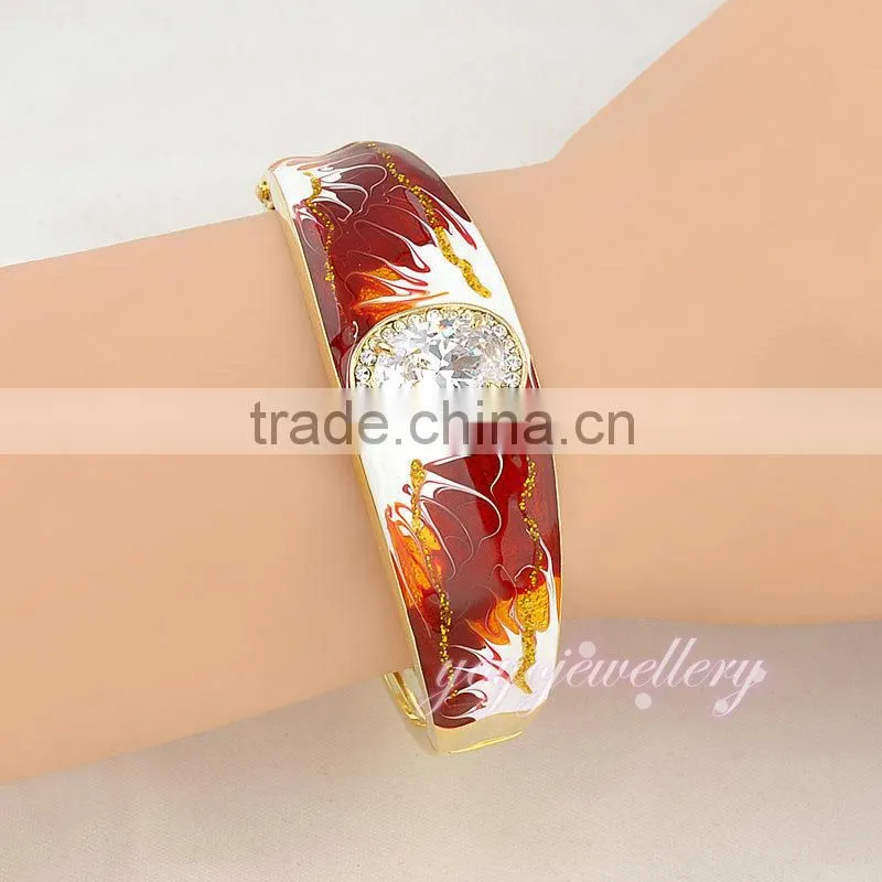 Red enamel female fashion fake gold hot selling sex bangle