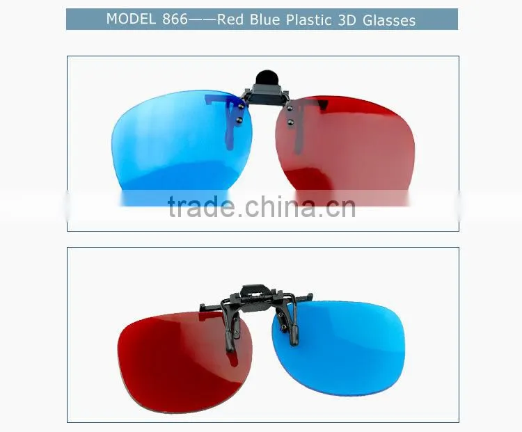 Promotional 3d Glasses red blue cyan 3d glasses from China factory