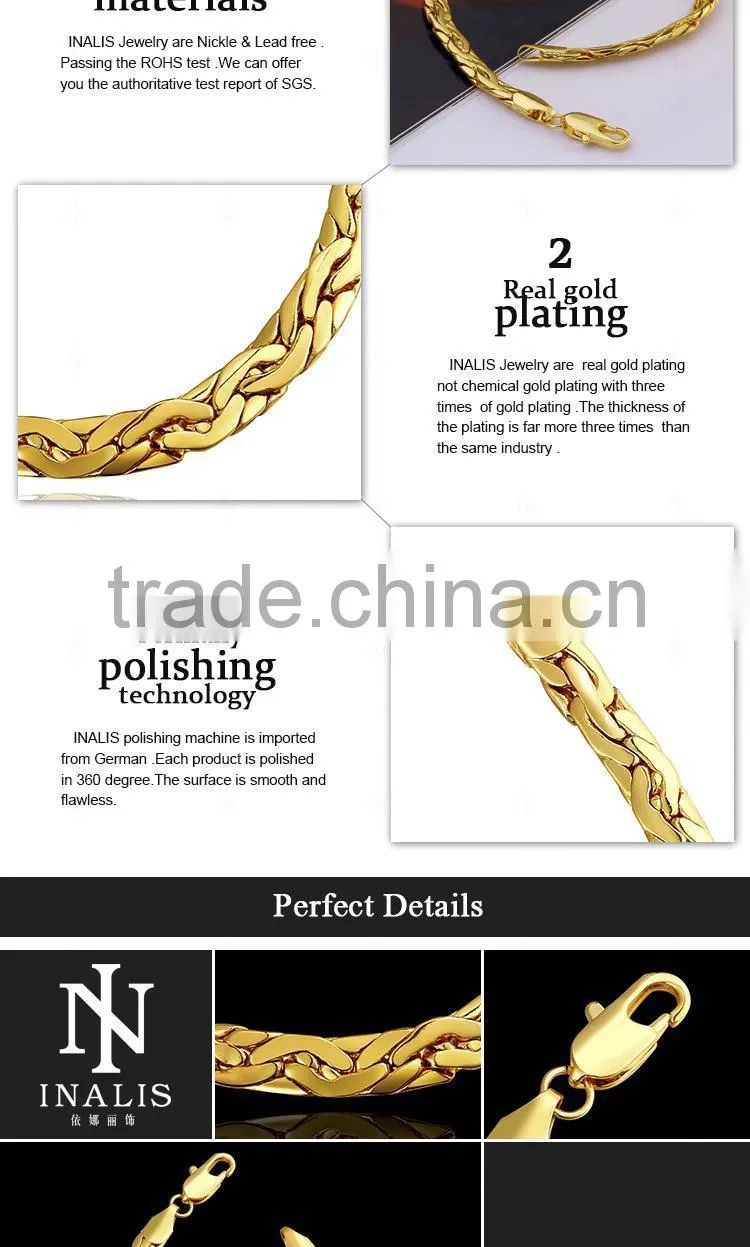 Fashion Wholesale Best Friend Gifts Gold Plated Imitation Bracelet Jewelry