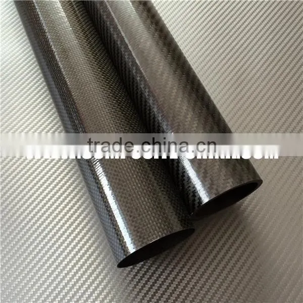High quality 3k weave large diameter carbon fiber tube