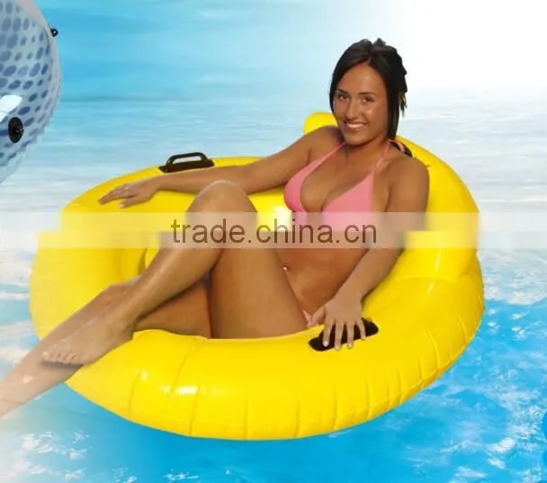 Inflatable pool lounge, pocket pool lounge