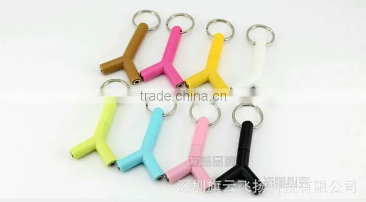3.5mm 1 Male to 2 Dual Female Earphone Headphones Y Splitter Stereo Audio Cable Adapter Jack for Mp3