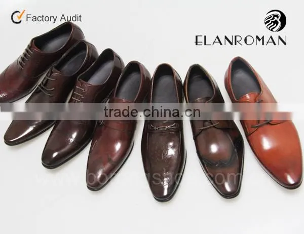 Classic good quality genuine cow leather derby dyed men dress shoes