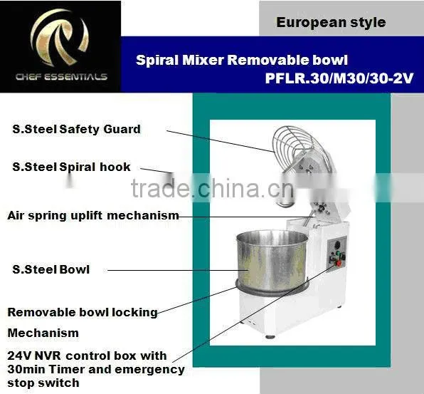 PF-ML-LR30-2V PERFORNI three phases 25kg capacity spiral dough mixer for commercial used