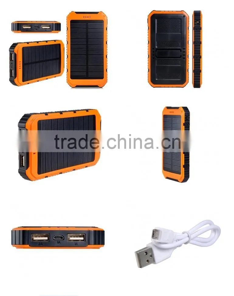 Mobile Solar Power Bank with Dual USB