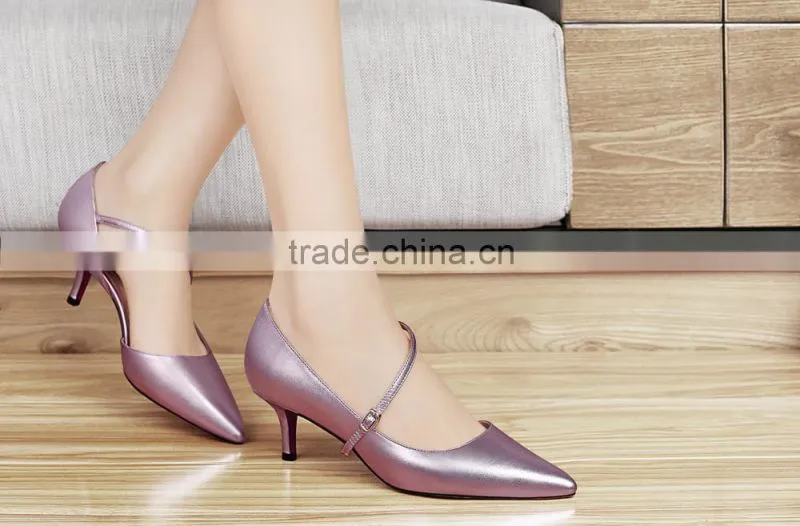 sexy middle heel italy design elegant high heel lady shoes