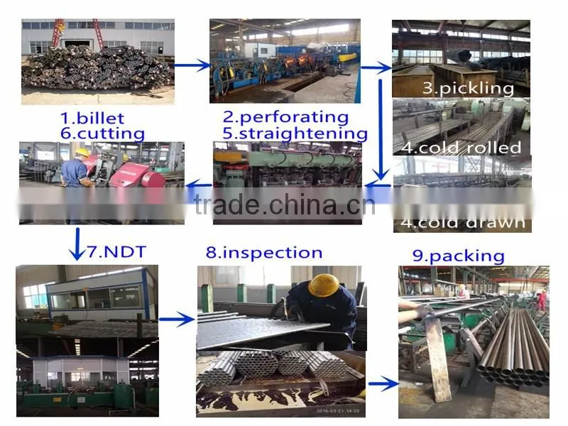 3-roller mill Cold Rolling OD +/-0.02mm seamless steel pipes and tubes DIN2391 st52