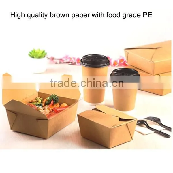 Takeaway Food Wrap High Quality Aluminum Foil brown kraft paper bags