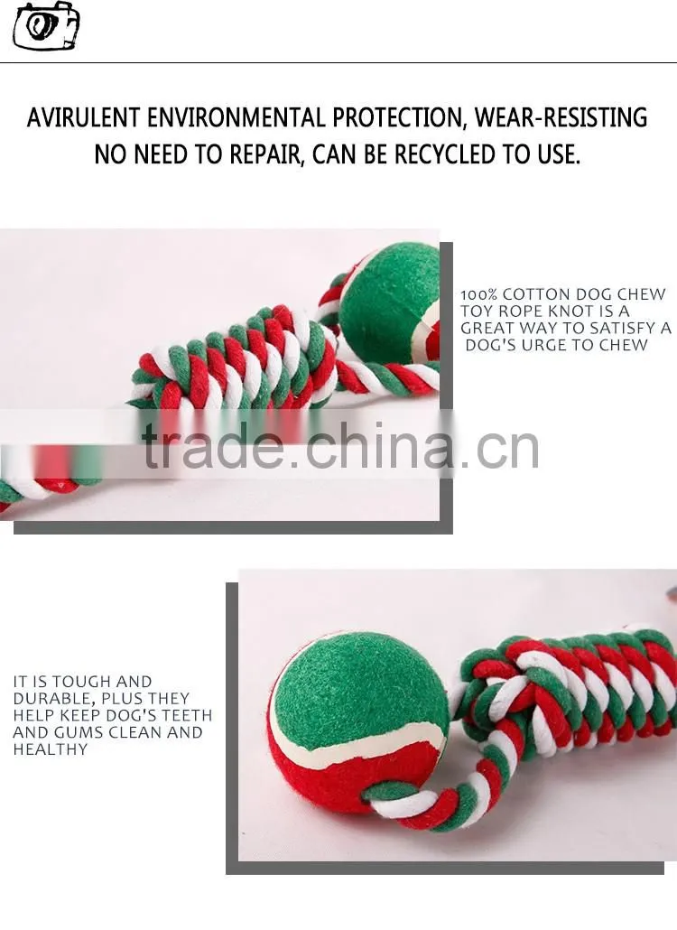 professional durable pastel cotton rope toy for ball dog chew toy
