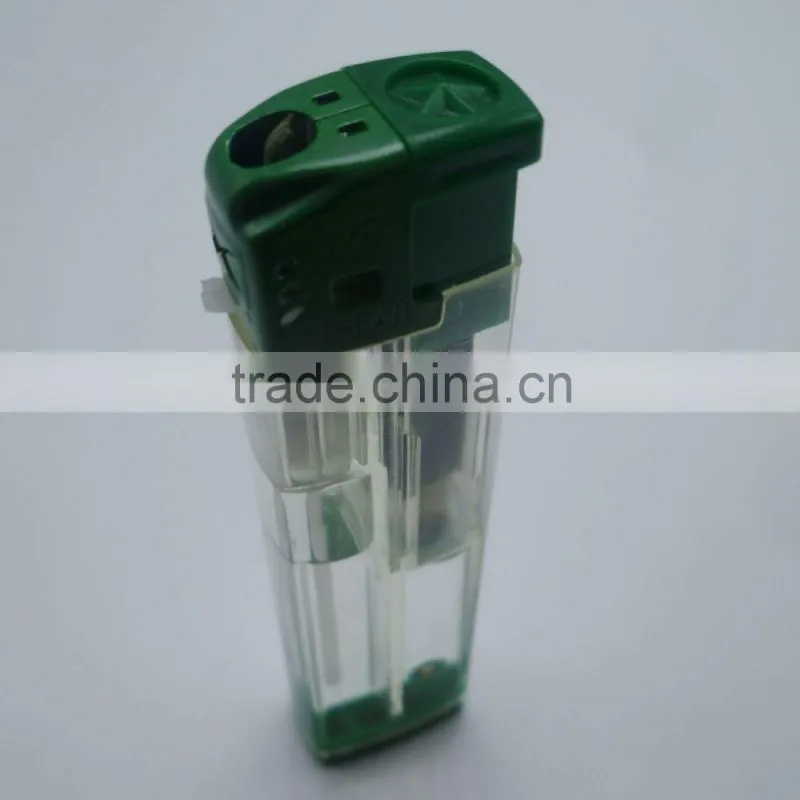 Transparent colored safety cap gas electronic lighter