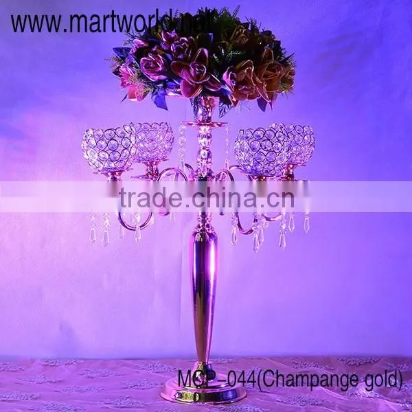 Crystal candelabra centerpieces candelabra for wedding decorations walk way stand decorations wedding decoration (MCP-044)