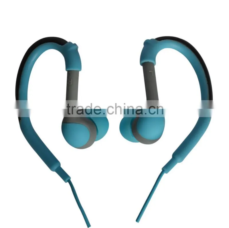 WATER PROOF EARPHONE SWEAT PROOF STEREO EARHOOK HEADPHONES