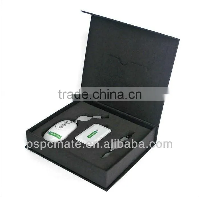 mouse and hub 2 in 1 gift black box gift set