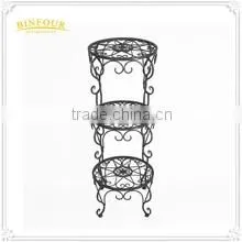 3 tiers black holding metal folding storge rack