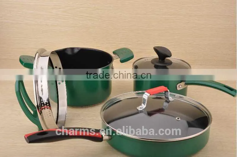 Green aluminium forging saucepot with lid