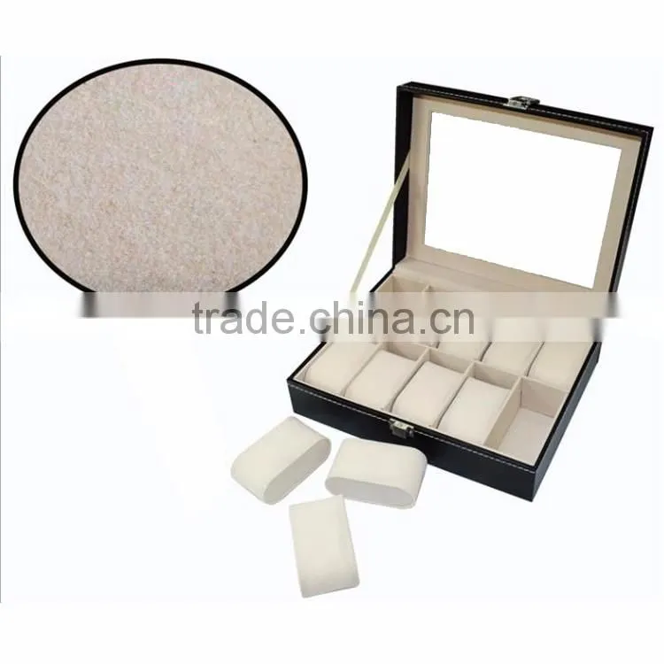 Wholesale Custom Stunning Wlegant 10 Slots Black Wooden Watch Boxes For Men.