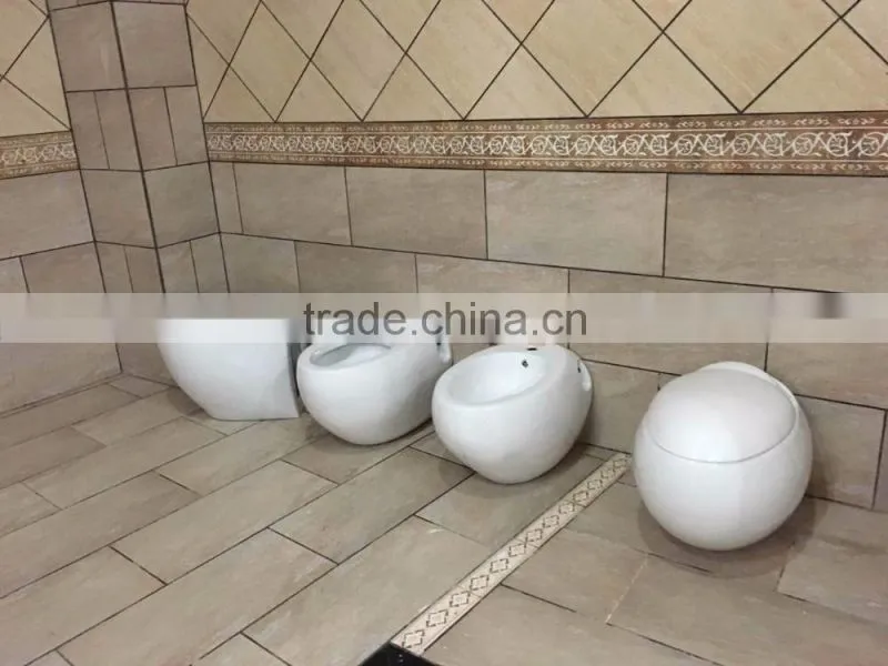 European quality standard bathroom wall hung toilet / wall hung wc / wall mounted toilet Round Wall-hung Toilet Bowl